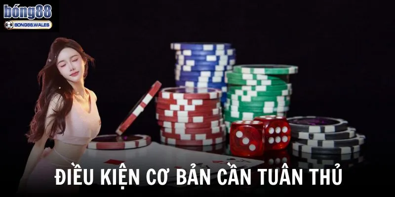 Người chơi cần phải tuân thủ các điều kiện cơ bản sau khi đăng nhập tài khoản